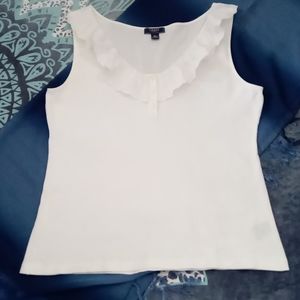 Chaps Denim Women's Ruffle Tank sz XL